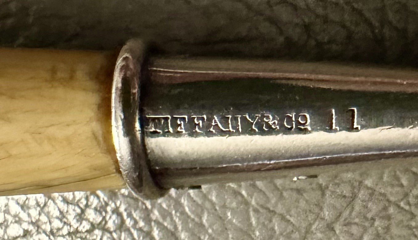Tiffany & Co Silver Plate Tea Strainer w/ Fruitwood Handle & Silver Holder / Cup - AntiquesEtceteraTiffany & Co Silver Plate Tea Strainer w/ Fruitwood Handle & Silver Holder / CupTiffany & Co.AntiquesEtcetera