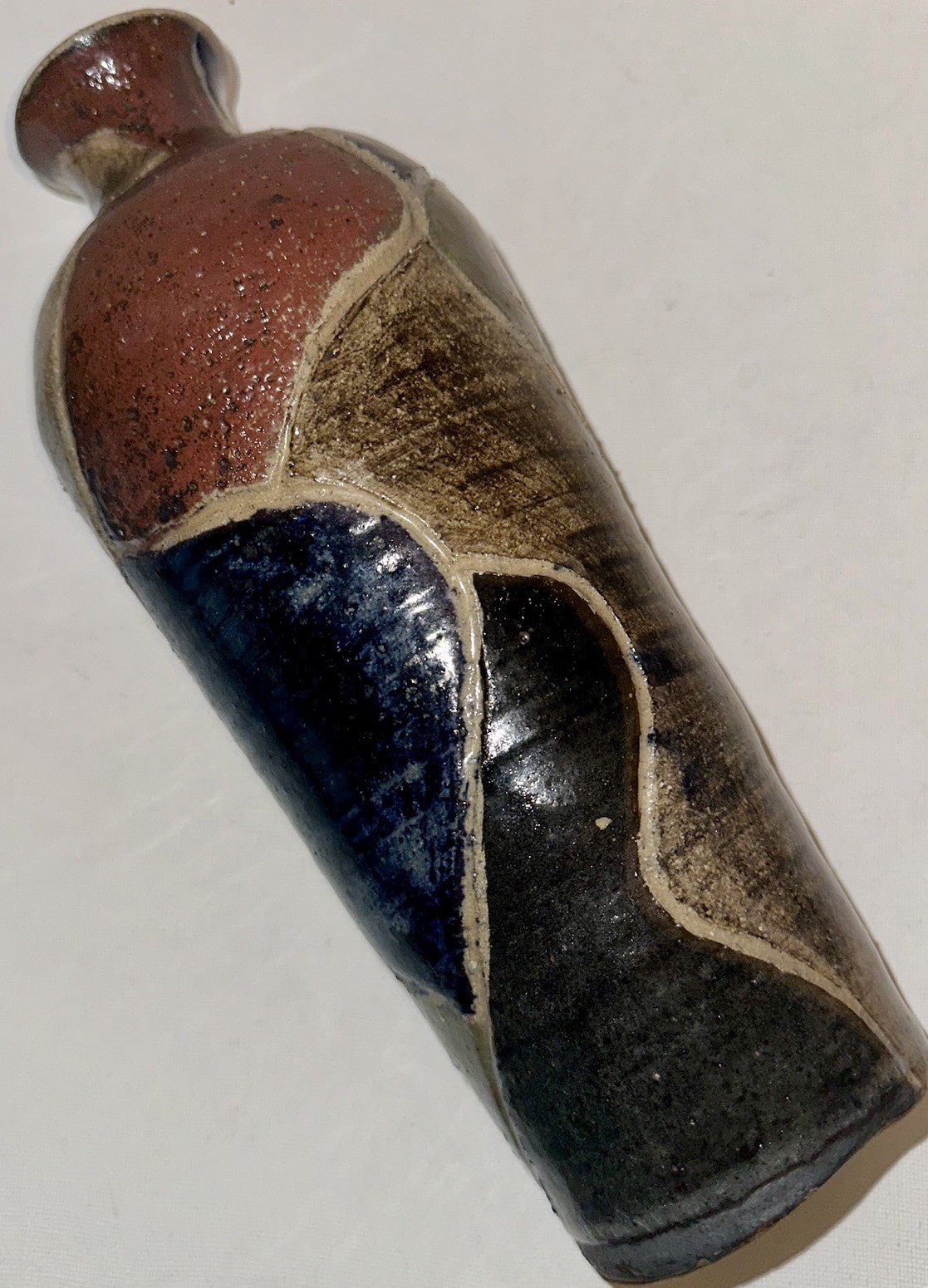 Unusual Handcrafted Vase Multicolored Cement Heavyweight To Prevent Tip - Over 11” - AntiquesEtceteraUnusual Handcrafted Vase Multicolored Cement Heavyweight To Prevent Tip - Over 11”UnmarkedAntiquesEtcetera