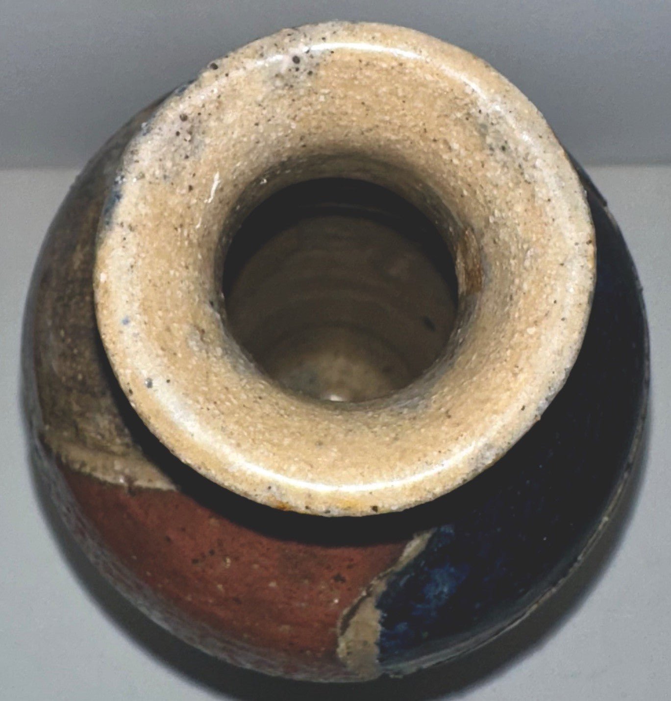 Unusual Handcrafted Vase Multicolored Cement Heavyweight To Prevent Tip - Over 11” - AntiquesEtceteraUnusual Handcrafted Vase Multicolored Cement Heavyweight To Prevent Tip - Over 11”UnmarkedAntiquesEtcetera
