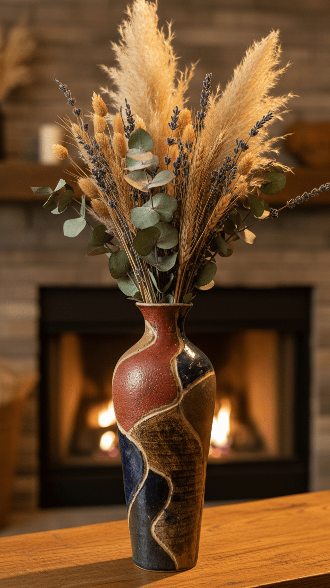 Unusual Handcrafted Vase Multicolored Cement Heavyweight To Prevent Tip-Over 11” - AntiquesEtceteraUnusual Handcrafted Vase Multicolored Cement Heavyweight To Prevent Tip-Over 11”Vase - Made of ConcreteAntiquesEtceteraAntiquesEtcetera