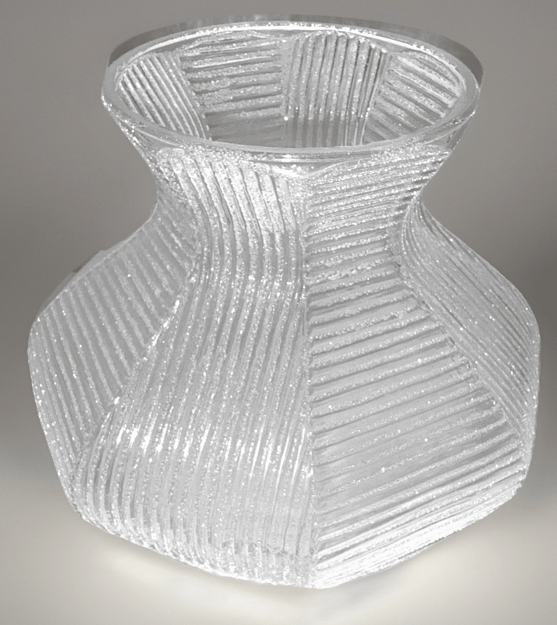 Unusual Hexagonal Glass Lamp Shade Textured Geometric Vertical Horizontal 6" Rim - AntiquesEtceteraUnusual Hexagonal Glass Lamp Shade Textured Geometric Vertical Horizontal 6" RimUnbrandedAntiquesEtcetera