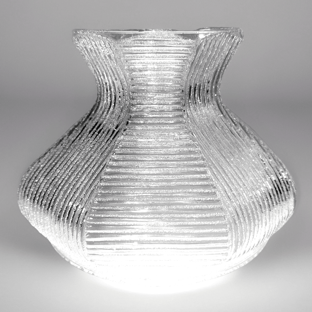 Unusual Hexagonal Glass Lamp Shade Textured Geometric Vertical Horizontal 6" Rim - AntiquesEtceteraUnusual Hexagonal Glass Lamp Shade Textured Geometric Vertical Horizontal 6" RimUnbrandedAntiquesEtcetera