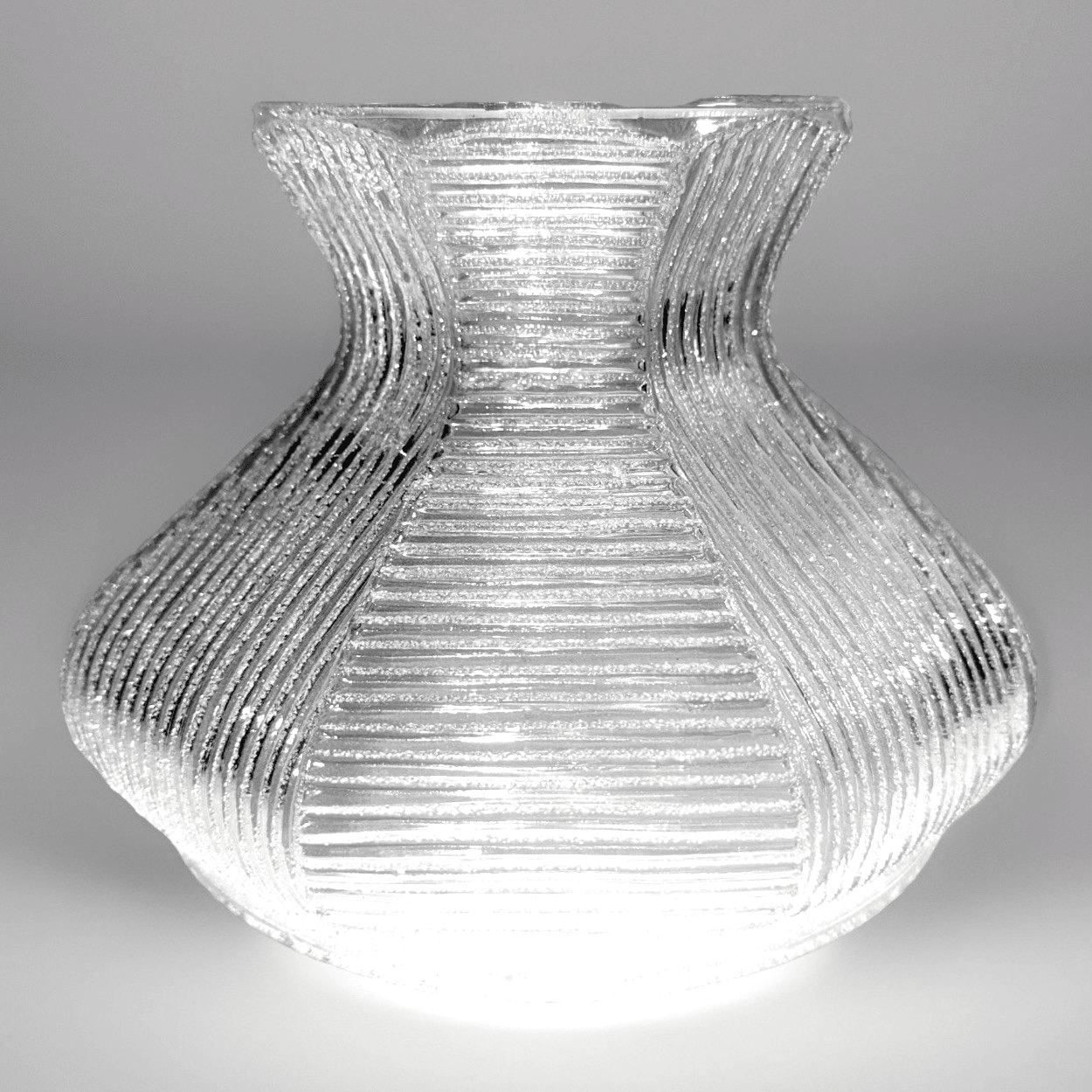 Unusual Hexagonal Glass Lamp Shade Textured Geometric Vertical Horizontal 6" Rim - AntiquesEtceteraUnusual Hexagonal Glass Lamp Shade Textured Geometric Vertical Horizontal 6" RimUnbrandedAntiquesEtcetera