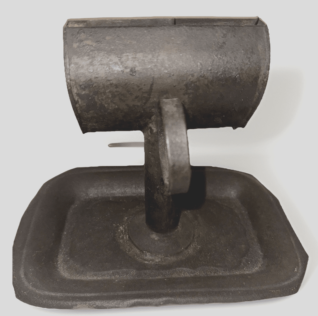 Unusual Primitive Lard Whale Oil Hand Lamp w/ Large Drip Catcher Tray Base 1700s - AntiquesEtceteraUnusual Primitive Lard Whale Oil Hand Lamp w/ Large Drip Catcher Tray Base 1700sAntiqueAntiquesEtcetera