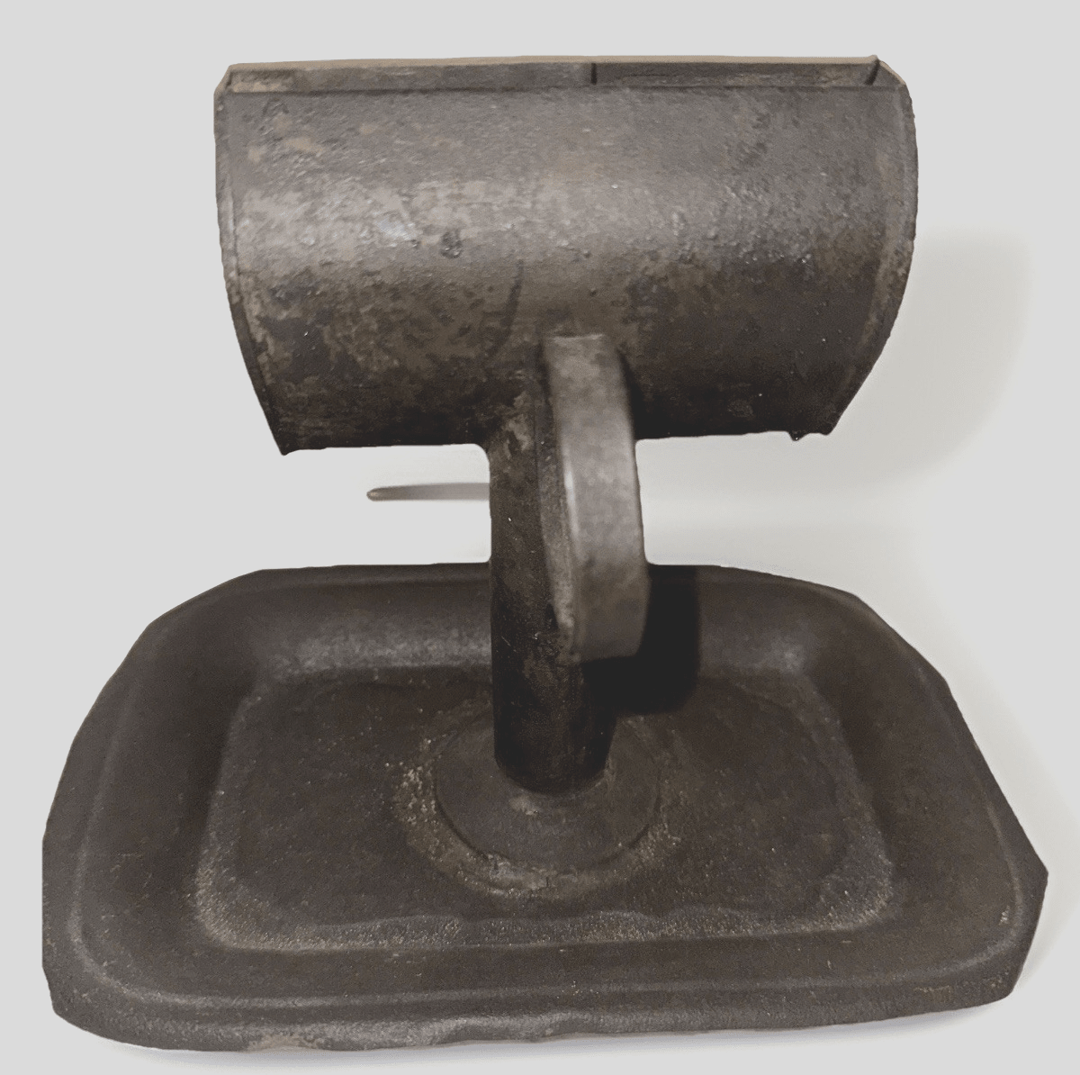 Unusual Primitive Lard Whale Oil Hand Lamp w/ Large Drip Catcher Tray Base 1700s - AntiquesEtceteraUnusual Primitive Lard Whale Oil Hand Lamp w/ Large Drip Catcher Tray Base 1700sAntiqueAntiquesEtcetera