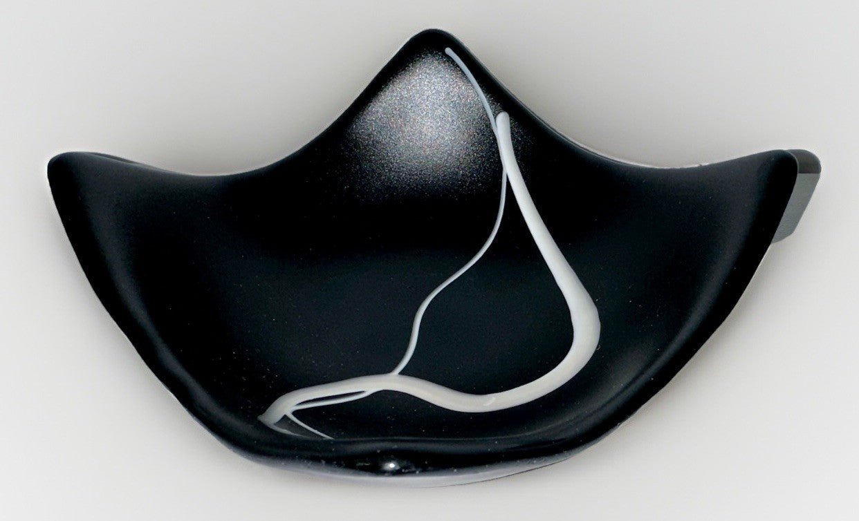 Unusual Signed "len" Pottery Bowl Square Form Black and White - AntiquesEtceteraUnusual Signed "len" Pottery Bowl Square Form Black and Whitelen - signedAntiquesEtcetera