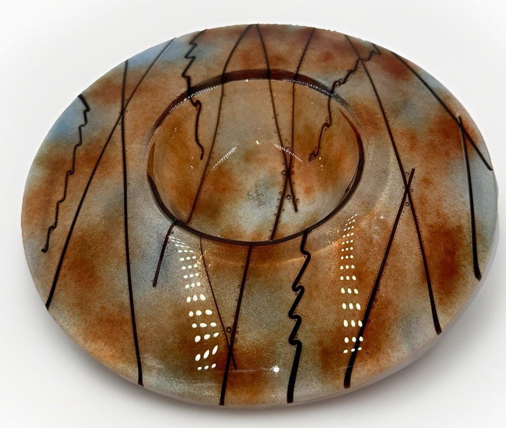 Unusual Studio Art Glass Bowl Signed MCM "Doctzeh"? - AntiquesEtceteraUnusual Studio Art Glass Bowl Signed MCM "Doctzeh"?Illegible - "Doctgeh"?AntiquesEtcetera