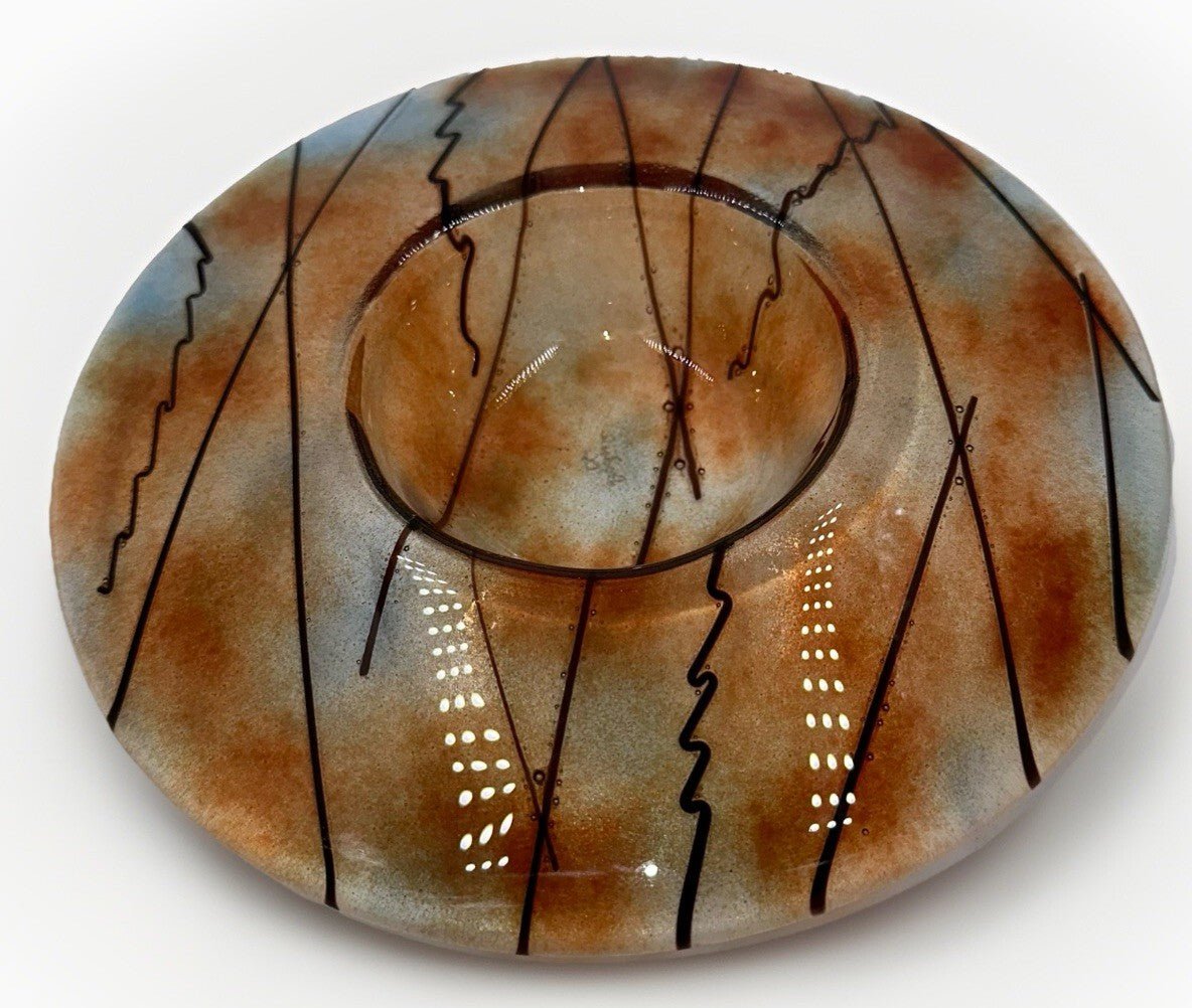 Unusual Studio Art Glass Bowl Signed MCM "Doctzeh"? - AntiquesEtceteraUnusual Studio Art Glass Bowl Signed MCM "Doctzeh"?Illegible - "Doctgeh"?AntiquesEtcetera