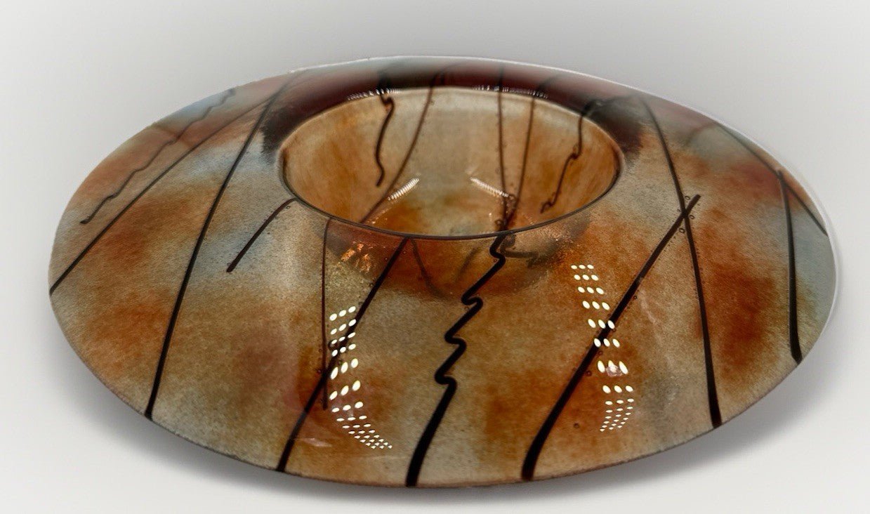 Unusual Studio Art Glass Bowl Signed MCM "Doctzeh"? - AntiquesEtceteraUnusual Studio Art Glass Bowl Signed MCM "Doctzeh"?Illegible - "Doctgeh"?AntiquesEtcetera
