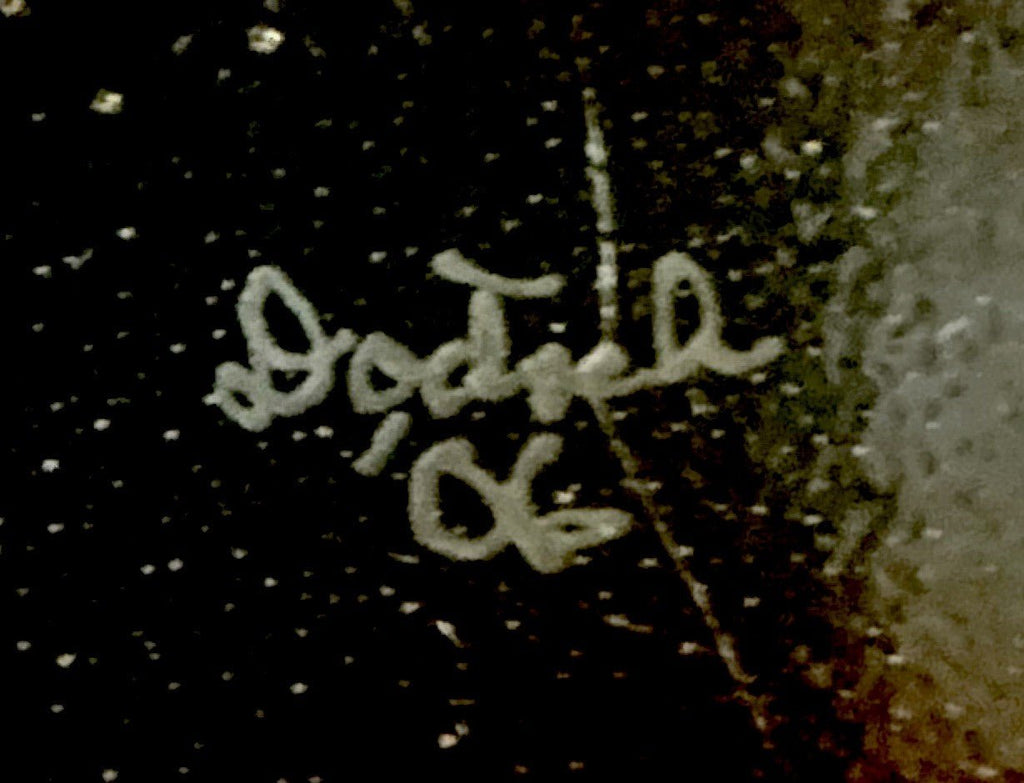 Unusual Studio Art Glass Bowl Signed MCM "Doctzeh"? - AntiquesEtceteraUnusual Studio Art Glass Bowl Signed MCM "Doctzeh"?Illegible - "Doctgeh"?AntiquesEtcetera