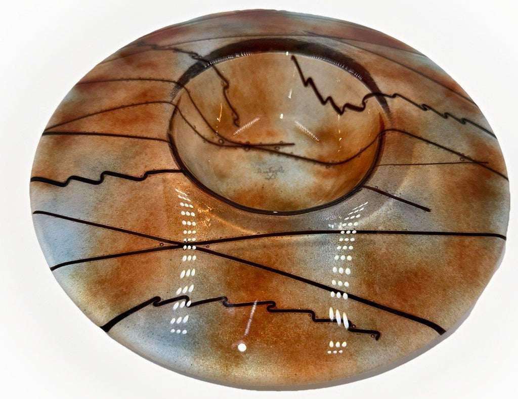 Unusual Studio Art Glass Bowl Signed MCM "Doctzeh"? - AntiquesEtceteraUnusual Studio Art Glass Bowl Signed MCM "Doctzeh"?Illegible - "Doctgeh"?AntiquesEtcetera