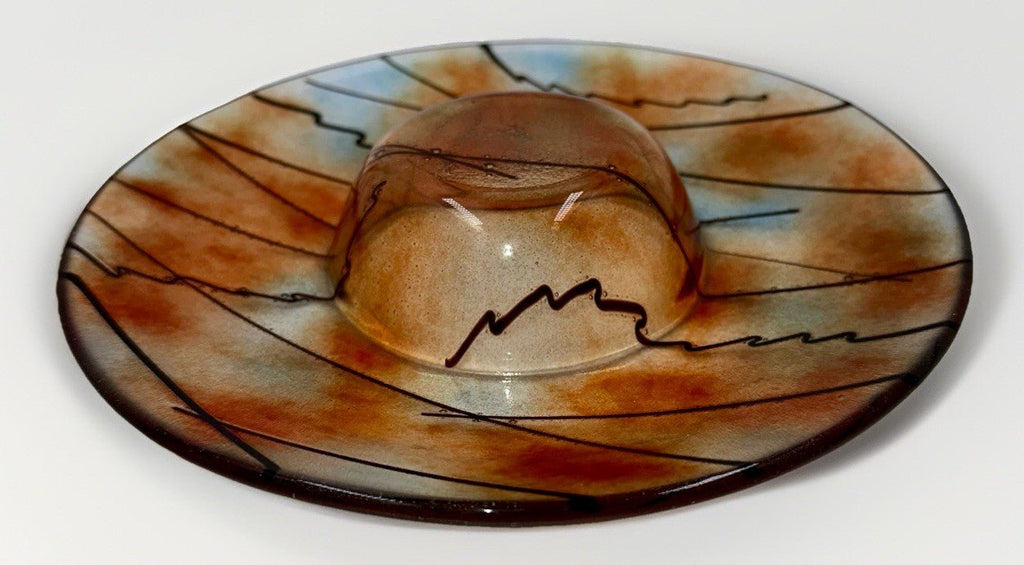 Unusual Studio Art Glass Bowl Signed MCM "Doctzeh"? - AntiquesEtceteraUnusual Studio Art Glass Bowl Signed MCM "Doctzeh"?Illegible - "Doctgeh"?AntiquesEtcetera