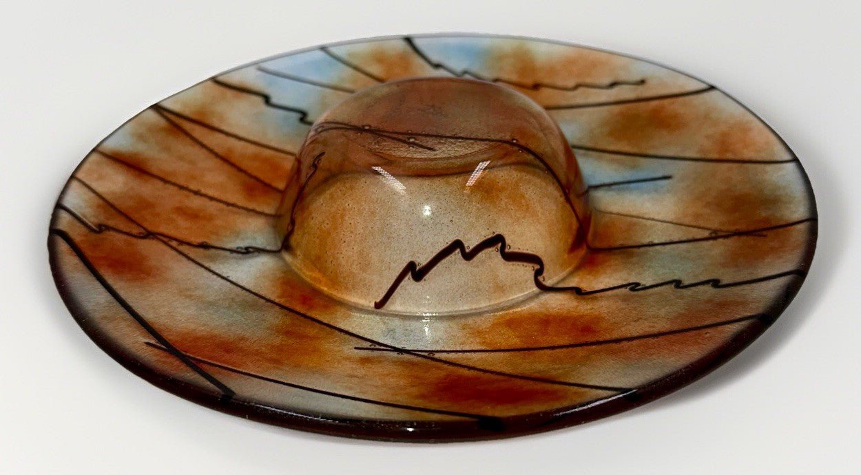 Unusual Studio Art Glass Bowl Signed MCM "Doctzeh"? - AntiquesEtceteraUnusual Studio Art Glass Bowl Signed MCM "Doctzeh"?Illegible - "Doctgeh"?AntiquesEtcetera