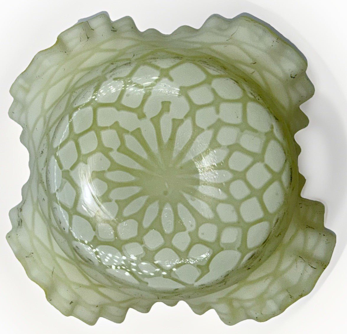 Victorian Cased Glass Bride's Basket Bowl Yellow Satin Floral & Basketweave - AntiquesEtceteraVictorian Cased Glass Bride's Basket Bowl Yellow Satin Floral & BasketweaveAntiquesEtceteraAntiquesEtcetera