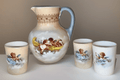 Victorian Cherub Motif Water Set Art Glass Wave Crest Style Pitcher & 3 Tumblers - AntiquesEtceteraVictorian Cherub Motif Water Set Art Glass Wave Crest Style Pitcher & 3 TumblersAntiquesEtceteraAntiquesEtcetera
