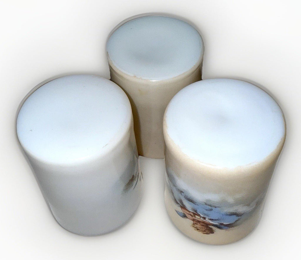 Victorian Cherub Motif Water Set Art Glass Wave Crest Style Pitcher & 3 Tumblers - AntiquesEtceteraVictorian Cherub Motif Water Set Art Glass Wave Crest Style Pitcher & 3 TumblersAntiquesEtceteraAntiquesEtcetera