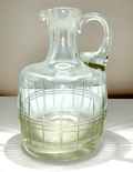 Victorian Glass Cruet w/ Etched Vertical & Horizontal Lines Art Deco Motif - AntiquesEtceteraVictorian Glass Cruet w/ Etched Vertical & Horizontal Lines Art Deco MotifAntiquesEtceteraAntiquesEtcetera