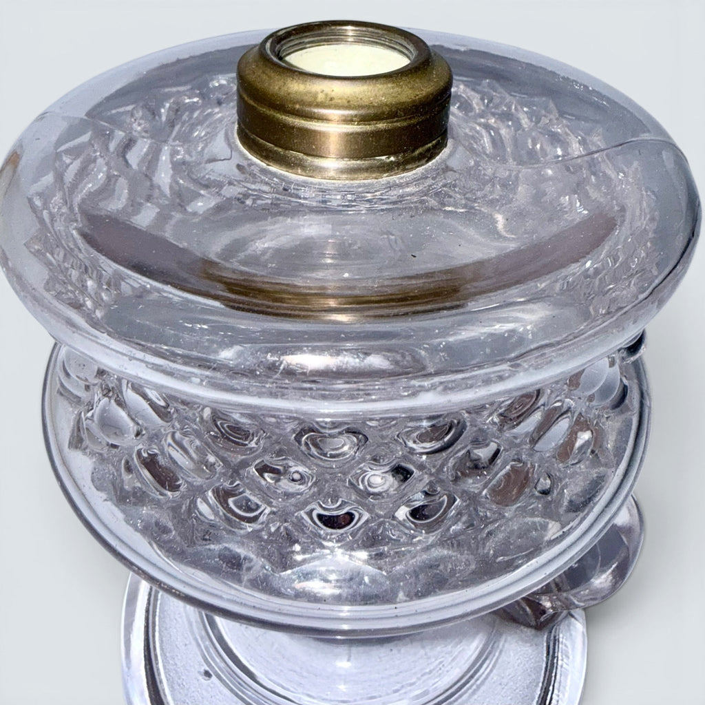 Victorian Oil Lamp Wedding / Bridal Double Handle Unity Lamp Stunning Diamond Point Motif with Petticoat Chimney - AntiquesEtceteraVictorian Oil Lamp Wedding / Bridal Double Handle Unity Lamp Stunning Diamond Point Motif with Petticoat ChimneyAntique LightingAntiquesEtceteraAntiquesEtcetera