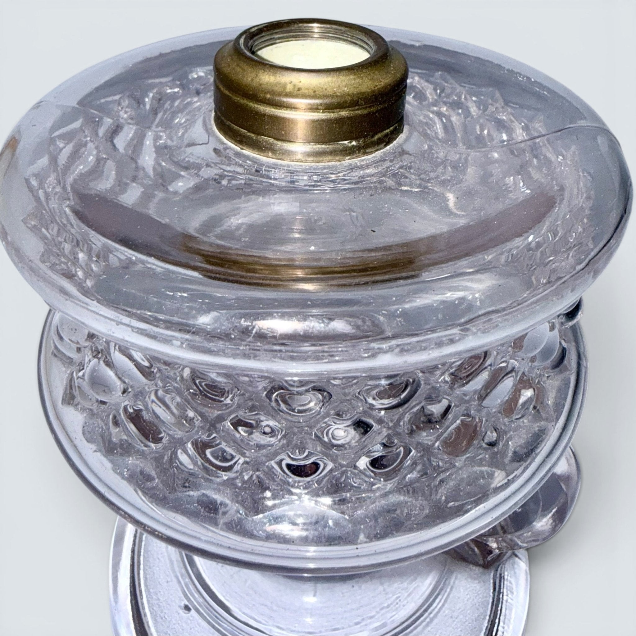 Victorian Oil Lamp Wedding / Bridal Double Handle Unity Lamp Stunning Diamond Point Motif with Petticoat Chimney - AntiquesEtceteraVictorian Oil Lamp Wedding / Bridal Double Handle Unity Lamp Stunning Diamond Point Motif with Petticoat ChimneyAntique LightingAntiquesEtceteraAntiquesEtcetera