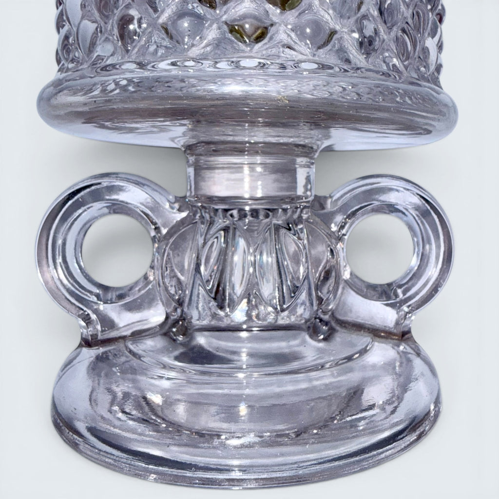 Victorian Oil Lamp Wedding / Bridal Double Handle Unity Lamp Stunning Diamond Point Motif with Petticoat Chimney - AntiquesEtceteraVictorian Oil Lamp Wedding / Bridal Double Handle Unity Lamp Stunning Diamond Point Motif with Petticoat ChimneyAntique LightingAntiquesEtceteraAntiquesEtcetera