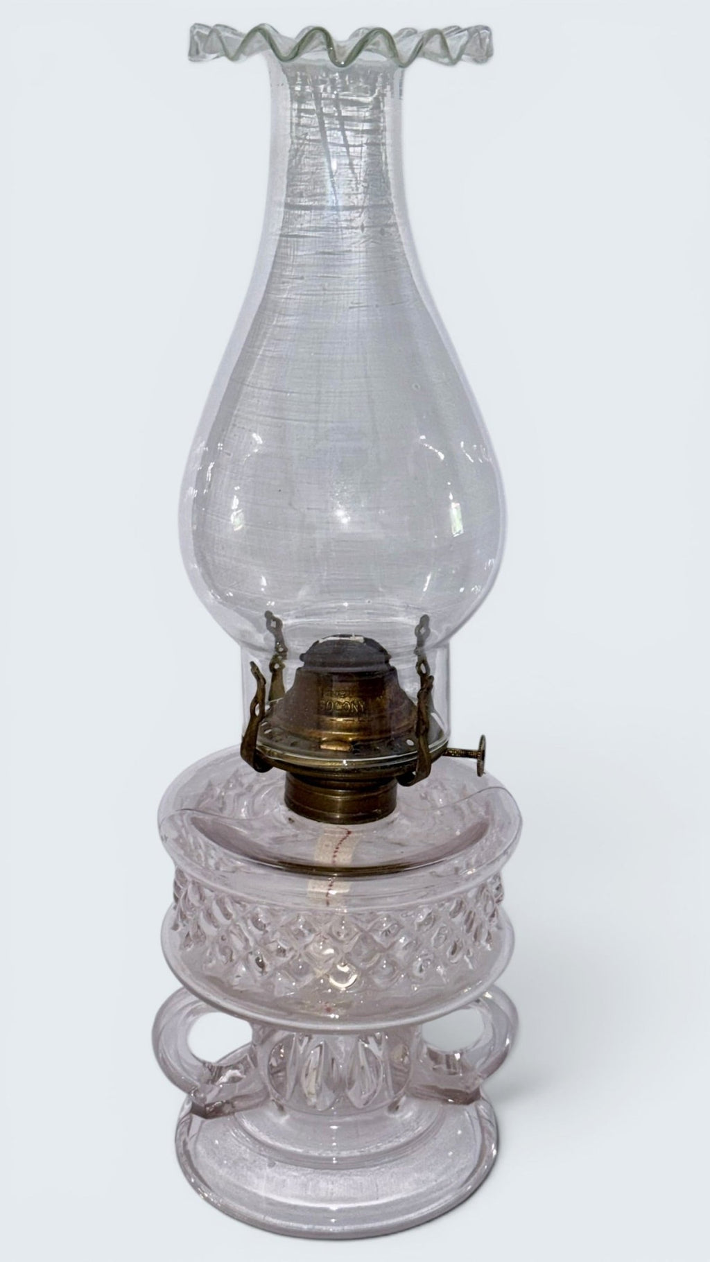 Victorian Oil Lamp Wedding / Bridal Double Handle Unity Lamp Stunning Diamond Point Motif with Petticoat Chimney - AntiquesEtceteraVictorian Oil Lamp Wedding / Bridal Double Handle Unity Lamp Stunning Diamond Point Motif with Petticoat ChimneyAntique LightingAntiquesEtceteraAntiquesEtcetera