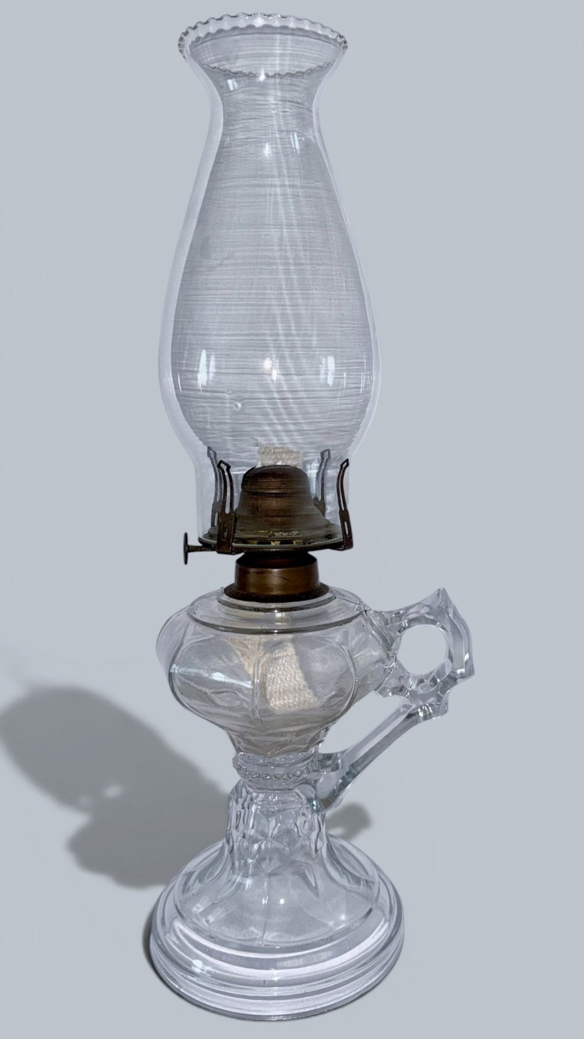 Victorian Oil or Kerosene Footed Hand Lamp / Complete with Chimney and Working Burner - AntiquesEtceteraVictorian Oil or Kerosene Footed Hand Lamp / Complete with Chimney and Working BurnerAntique Oil LampAntiquesEtceteraAntiquesEtcetera