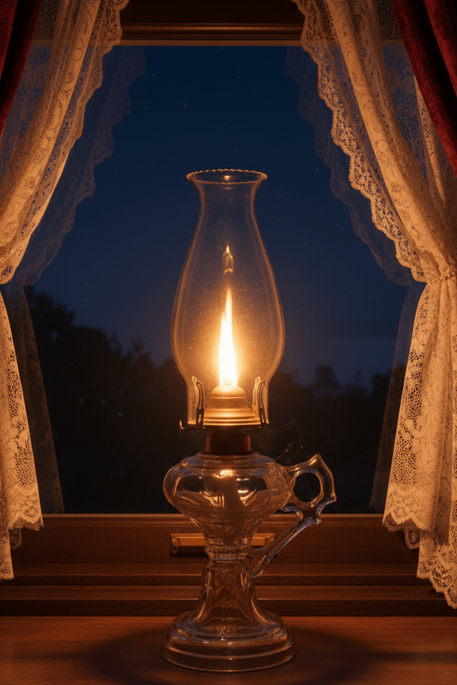 Victorian Oil or Kerosene Footed Hand Lamp / Complete with Chimney and Working Burner - AntiquesEtceteraVictorian Oil or Kerosene Footed Hand Lamp / Complete with Chimney and Working BurnerAntique Oil LampAntiquesEtceteraAntiquesEtcetera