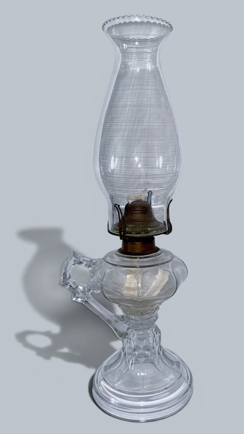 Victorian Oil or Kerosene Footed Hand Lamp / Complete with Chimney and Working Burner - AntiquesEtceteraVictorian Oil or Kerosene Footed Hand Lamp / Complete with Chimney and Working BurnerAntique Oil LampAntiquesEtceteraAntiquesEtcetera