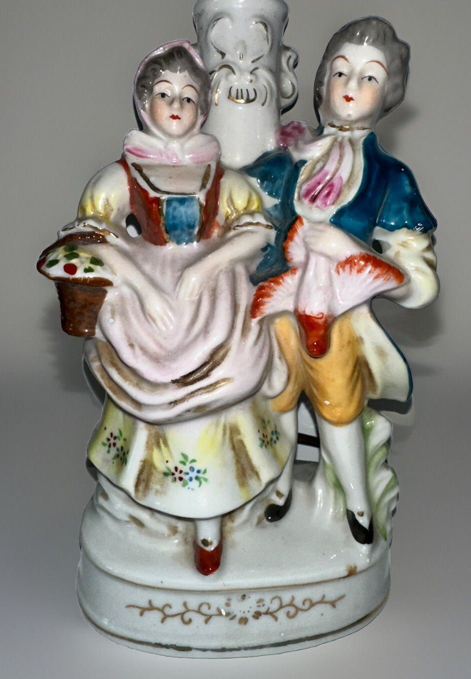 Victorian Pair Boudoir Ceramic Table Lamps Occupied Japan with Pheasant & Basket - AntiquesEtceteraVictorian Pair Boudoir Ceramic Table Lamps Occupied Japan with Pheasant & BasketUnbrandedAntiquesEtcetera