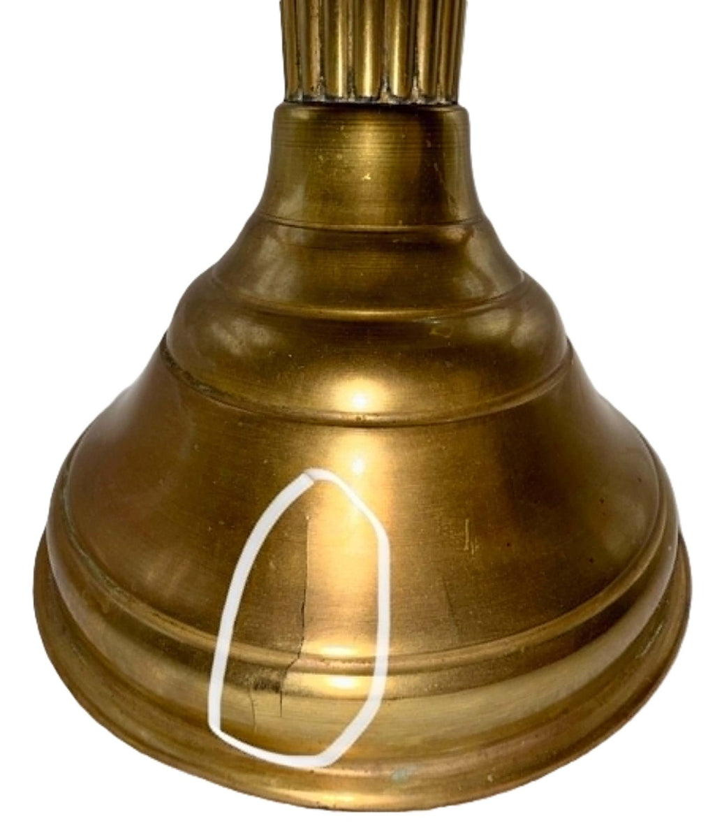 Vintage Brass Oil Lamp w/ Lovely Shade, Chimney, Double - Wick Burner - Complete - AntiquesEtceteraVintage Brass Oil Lamp w/ Lovely Shade, Chimney, Double - Wick Burner - CompleteAntique LightingAntiquesEtceteraAntiquesEtcetera