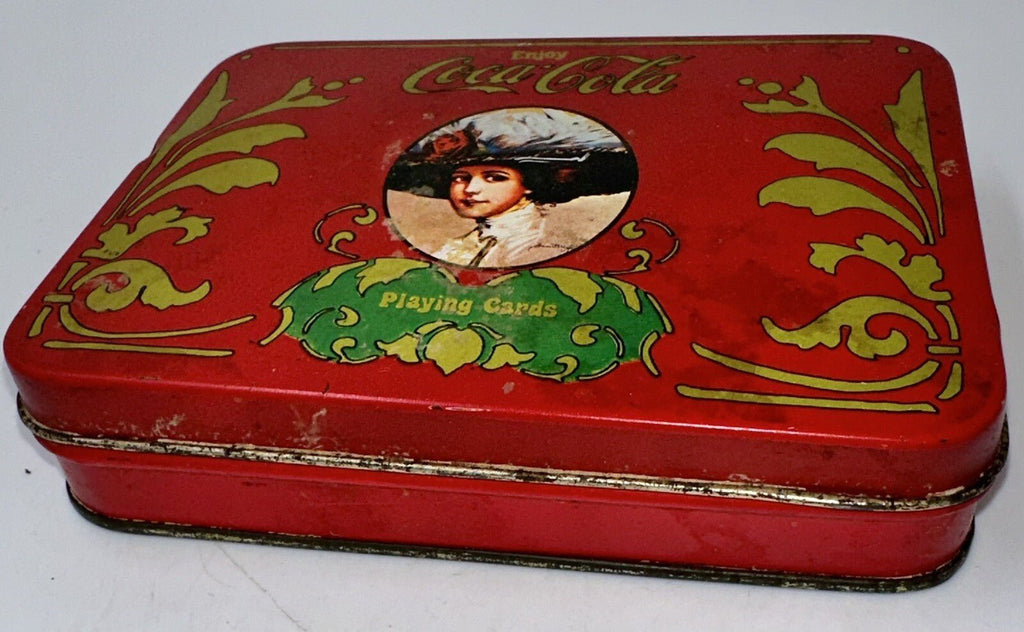 Vintage Coca Cola Hinged Tin with 2 Packs of Snoopy Playing Cards - AntiquesEtceteraVintage Coca Cola Hinged Tin with 2 Packs of Snoopy Playing CardsCoca - ColaAntiquesEtcetera