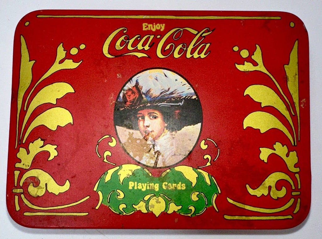 Vintage Coca Cola Hinged Tin with 2 Packs of Snoopy Playing Cards - AntiquesEtceteraVintage Coca Cola Hinged Tin with 2 Packs of Snoopy Playing CardsCoca - ColaAntiquesEtcetera