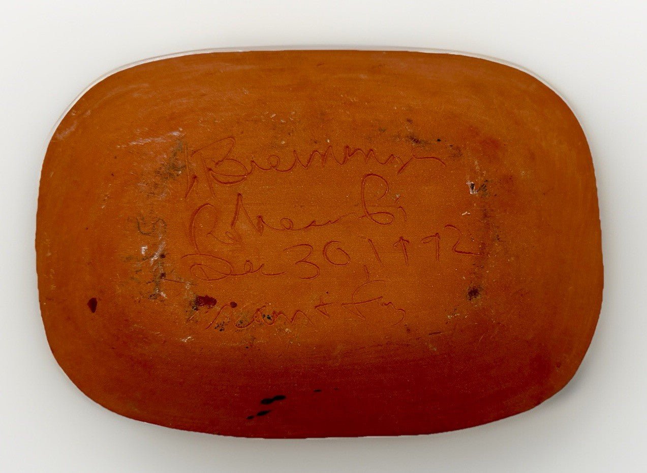 Vintage Lester Breininger Pennsylvania Redware Pottery Serving Dish Signed 1992 - AntiquesEtceteraVintage Lester Breininger Pennsylvania Redware Pottery Serving Dish Signed 1992BreiningerAntiquesEtcetera