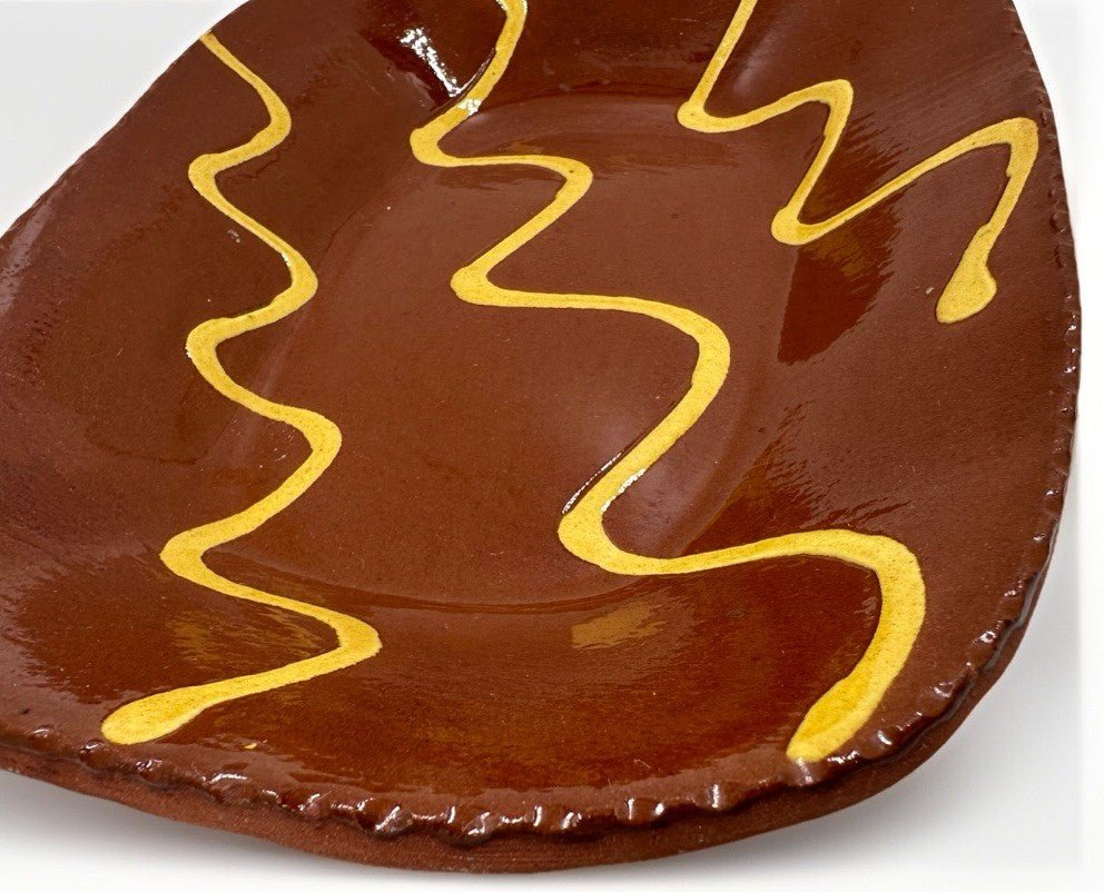 Vintage Lester Breininger Pennsylvania Redware Pottery Serving Dish Signed 1992 - AntiquesEtceteraVintage Lester Breininger Pennsylvania Redware Pottery Serving Dish Signed 1992BreiningerAntiquesEtcetera