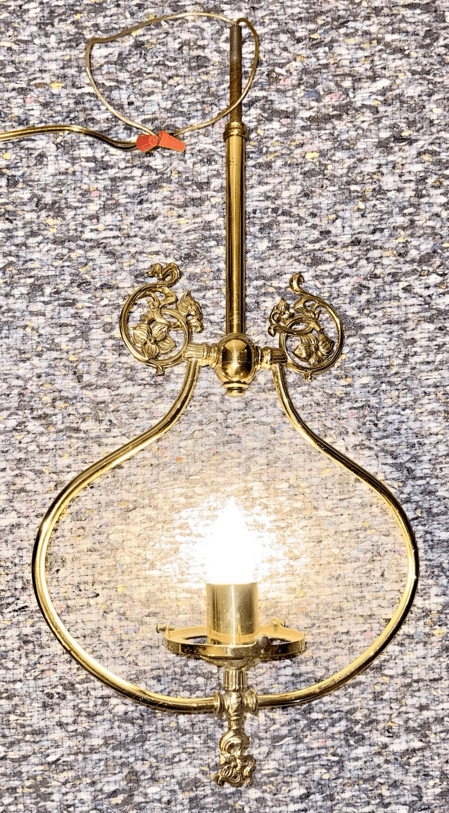 Vintage Repro. Hanging Gas Light Victorian Floral Motif w/ Canopy and 4" Fitter - AntiquesEtceteraVintage Repro. Hanging Gas Light Victorian Floral Motif w/ Canopy and 4" FitterAntiquesEtceteraAntiquesEtcetera