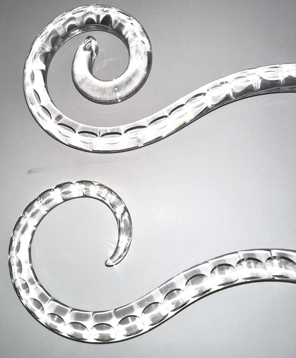Vintage Set of 2 Lovely Cut Glass Chandelier Arm Scrolls 9" - AntiquesEtceteraVintage Set of 2 Lovely Cut Glass Chandelier Arm Scrolls 9"UnbrandedAntiquesEtcetera