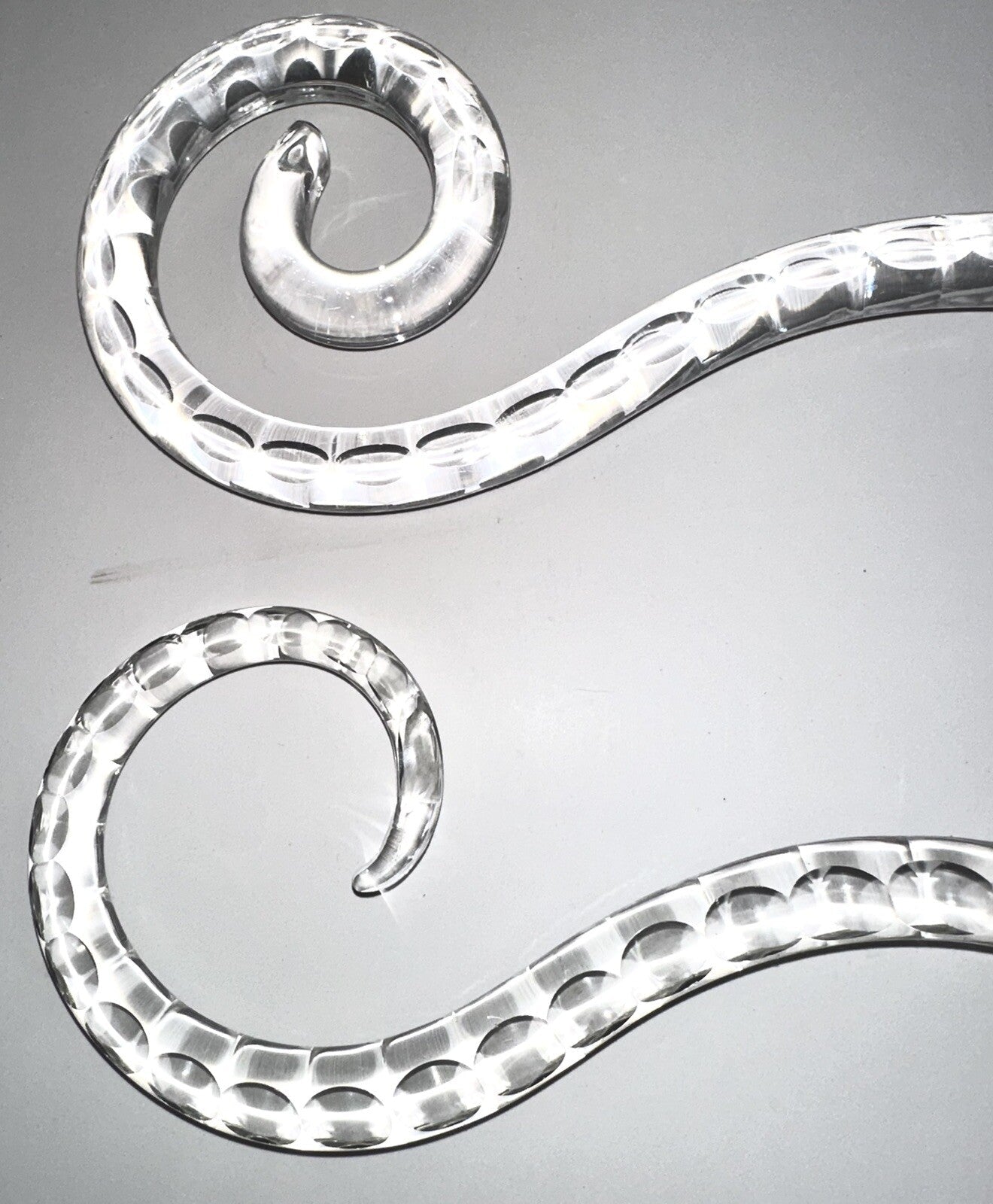 Vintage Set of 2 Lovely Cut Glass Chandelier Arm Scrolls 9" - AntiquesEtceteraVintage Set of 2 Lovely Cut Glass Chandelier Arm Scrolls 9"UnbrandedAntiquesEtcetera