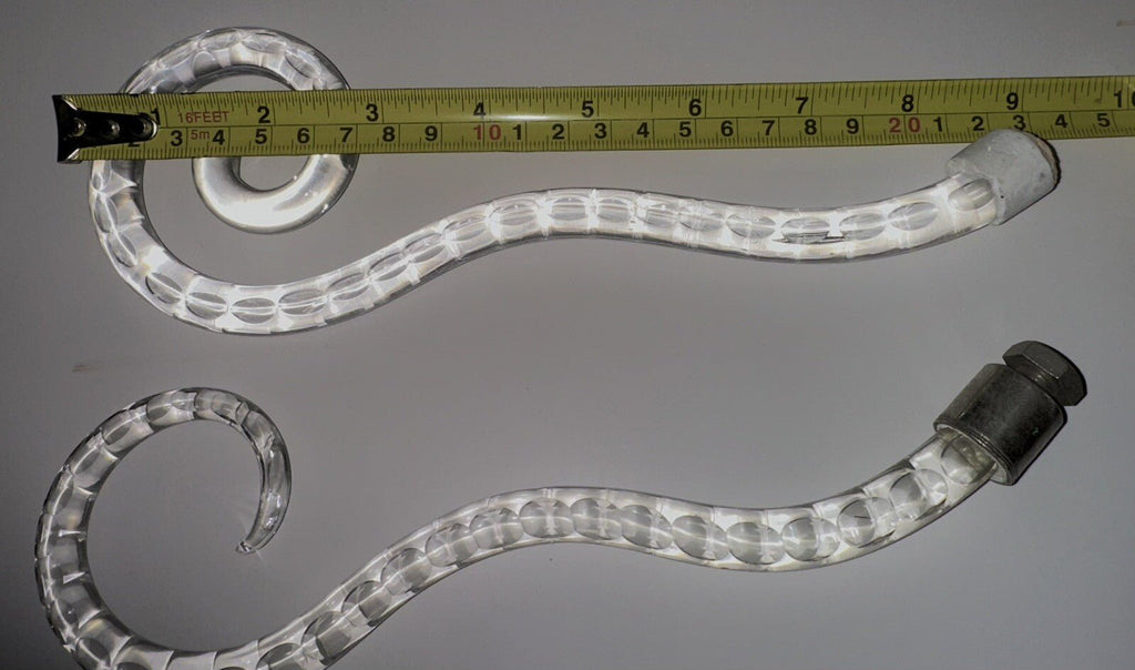 Vintage Set of 2 Lovely Cut Glass Chandelier Arm Scrolls 9" - AntiquesEtceteraVintage Set of 2 Lovely Cut Glass Chandelier Arm Scrolls 9"UnbrandedAntiquesEtcetera