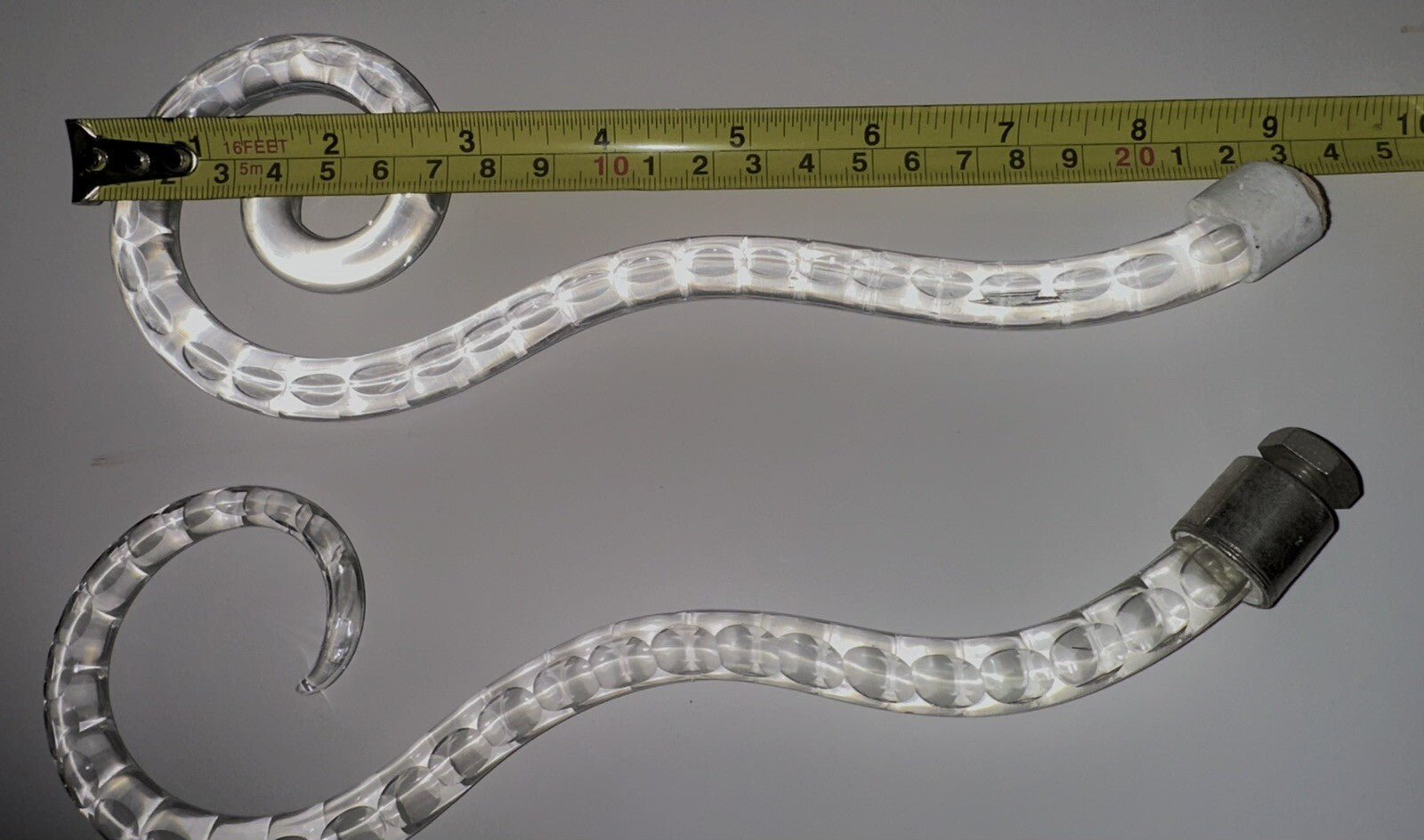 Vintage Set of 2 Lovely Cut Glass Chandelier Arm Scrolls 9" - AntiquesEtceteraVintage Set of 2 Lovely Cut Glass Chandelier Arm Scrolls 9"UnbrandedAntiquesEtcetera