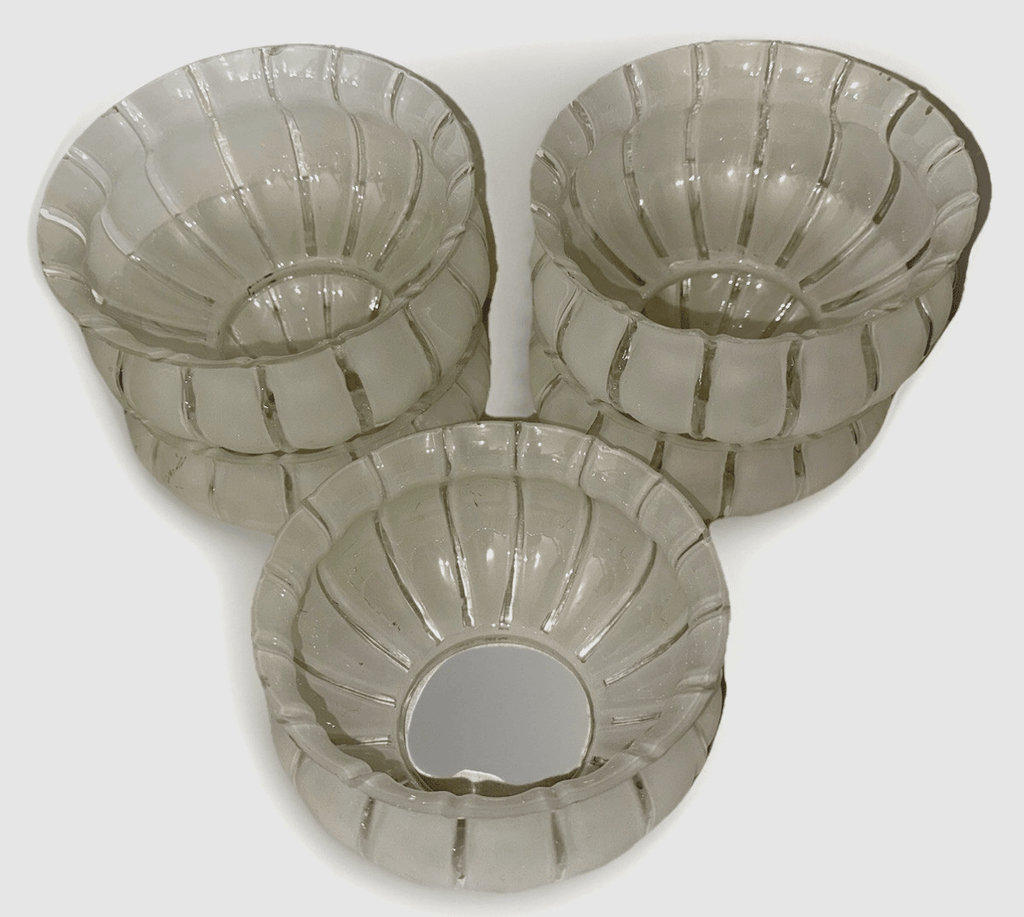 Vintage Vertical Ribbed Banquet Lamp Shade 4" Fitter Kerosene Oil Frosted Glass - AntiquesEtceteraVintage Vertical Ribbed Banquet Lamp Shade 4" Fitter Kerosene Oil Frosted GlassUnbrandedAntiquesEtcetera