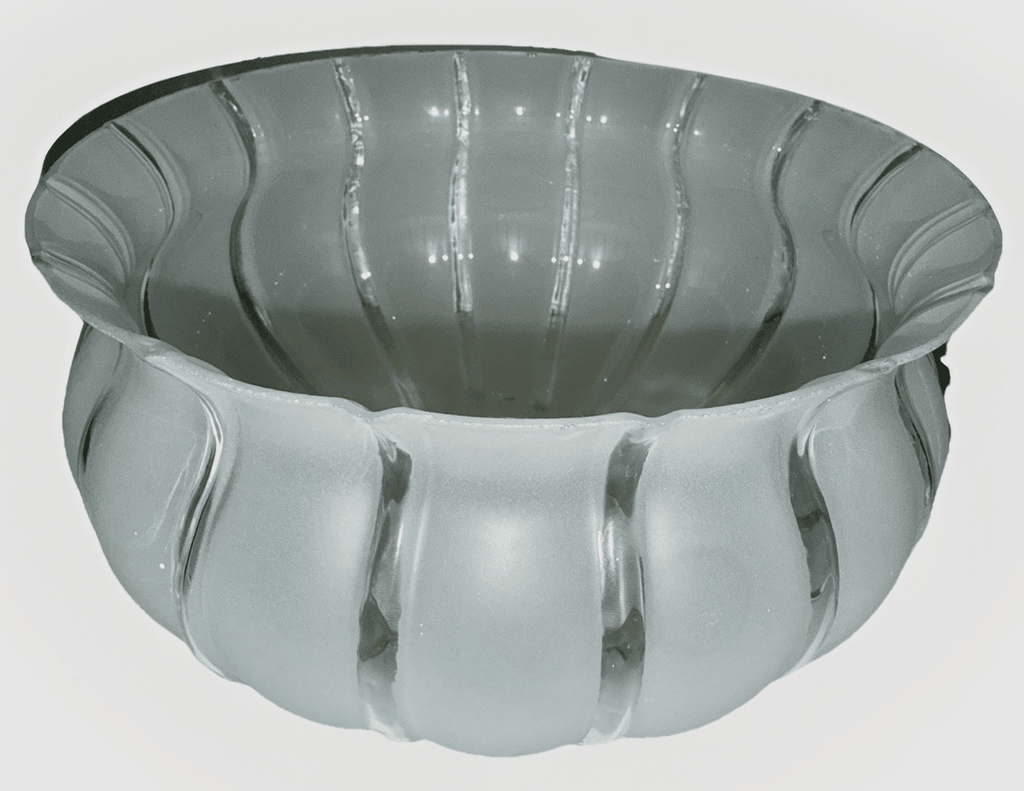Vintage Vertical Ribbed Banquet Lamp Shade 4" Fitter Kerosene Oil Frosted Glass - AntiquesEtceteraVintage Vertical Ribbed Banquet Lamp Shade 4" Fitter Kerosene Oil Frosted GlassUnbrandedAntiquesEtcetera