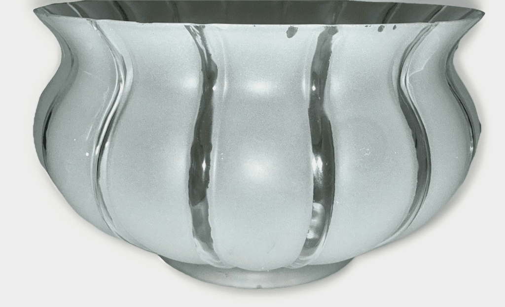 Vintage Vertical Ribbed Banquet Lamp Shade 4" Fitter Kerosene Oil Frosted Glass - AntiquesEtceteraVintage Vertical Ribbed Banquet Lamp Shade 4" Fitter Kerosene Oil Frosted GlassUnbrandedAntiquesEtcetera