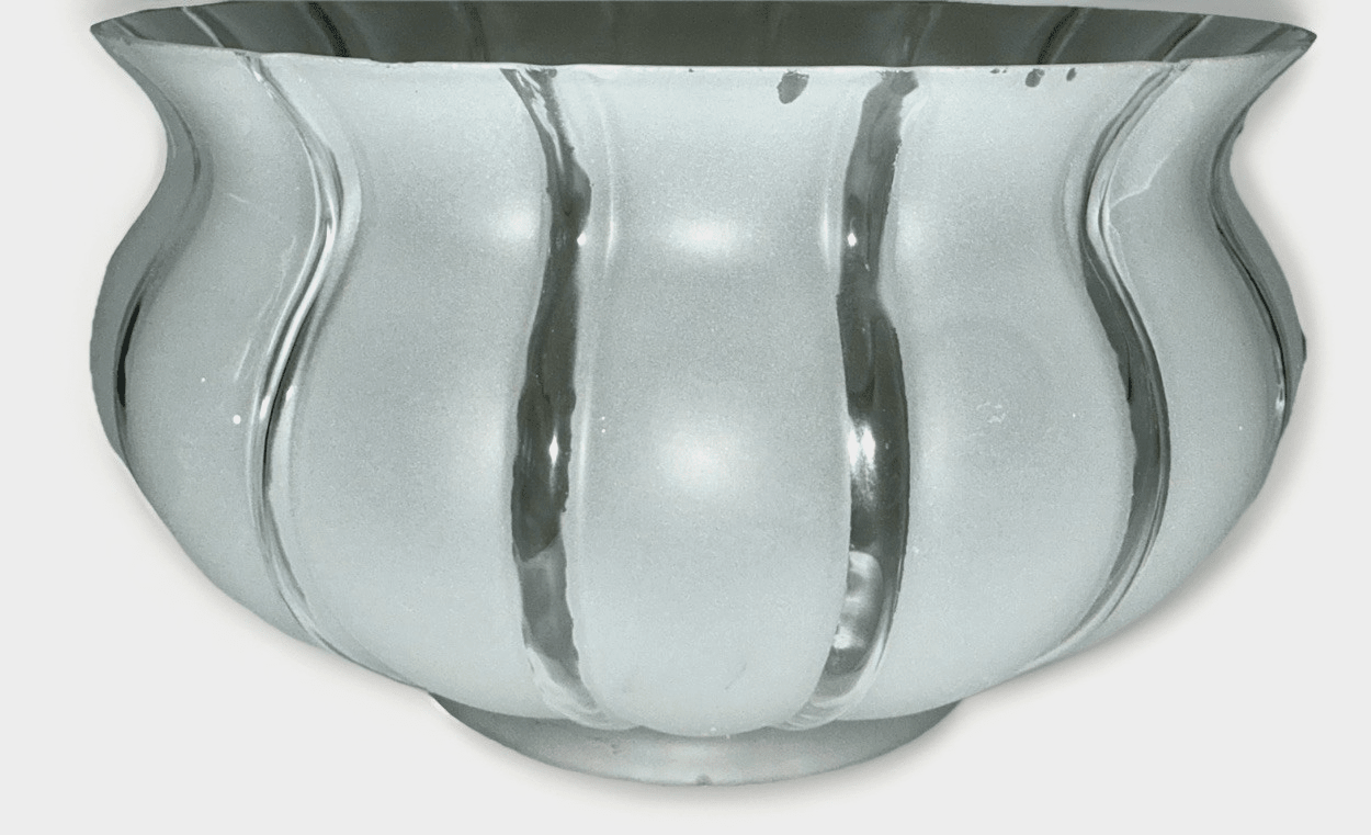 Vintage Vertical Ribbed Banquet Lamp Shade 4" Fitter Kerosene Oil Frosted Glass - AntiquesEtceteraVintage Vertical Ribbed Banquet Lamp Shade 4" Fitter Kerosene Oil Frosted GlassUnbrandedAntiquesEtcetera