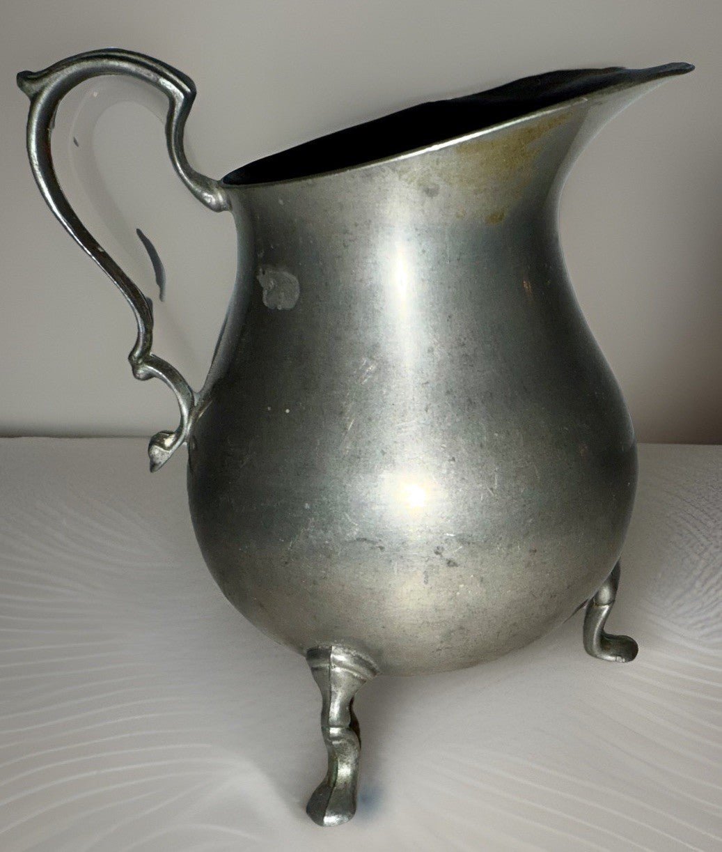 Vtg Antique 3 - Footed Pewter Creamer National Pewter Bern IN. Danforth Collection - AntiquesEtceteraVtg Antique 3 - Footed Pewter Creamer National Pewter Bern IN. Danforth CollectionNational Pewter of Bern, IndianaAntiquesEtcetera