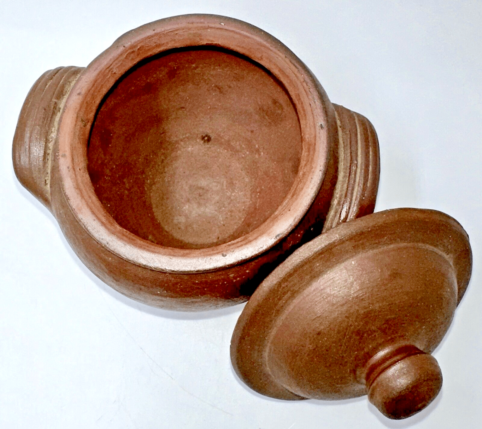 Vtg Antique Clay Pottery Lidded Sugar Bowl Jefferson Foundation Study Collection - AntiquesEtceteraVtg Antique Clay Pottery Lidded Sugar Bowl Jefferson Foundation Study CollectionUnbrandedAntiquesEtcetera