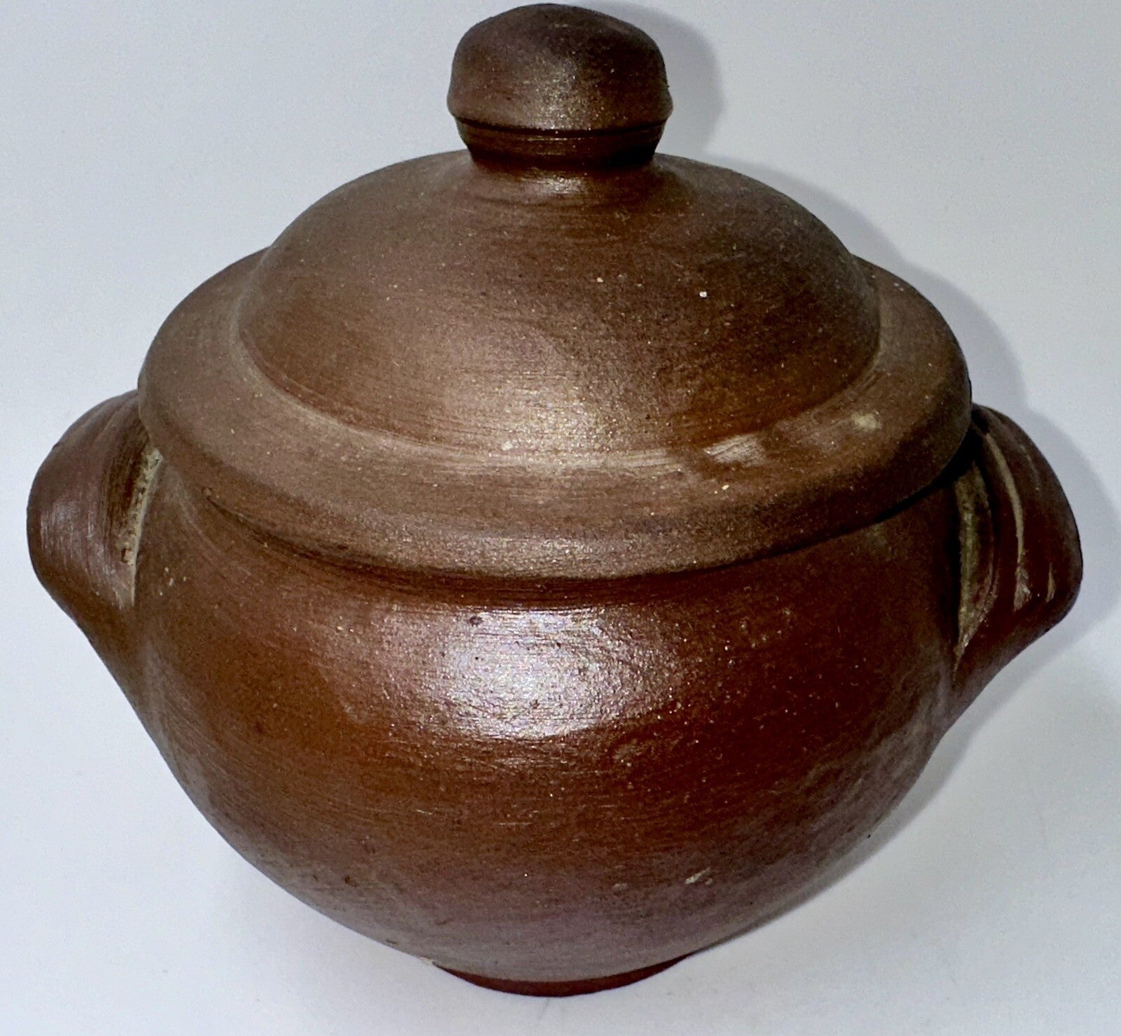 Vtg Antique Clay Pottery Lidded Sugar Bowl Jefferson Foundation Study Collection - AntiquesEtceteraVtg Antique Clay Pottery Lidded Sugar Bowl Jefferson Foundation Study CollectionUnbrandedAntiquesEtcetera