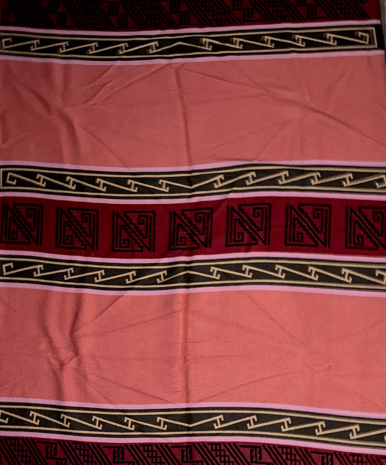 Vtg Wool Rug / Blanket Native American Style Vibrant Geometric 66 x 81 Banded - AntiquesEtceteraVtg Wool Rug / Blanket Native American Style Vibrant Geometric 66 x 81 BandedHandmadeAntiquesEtcetera