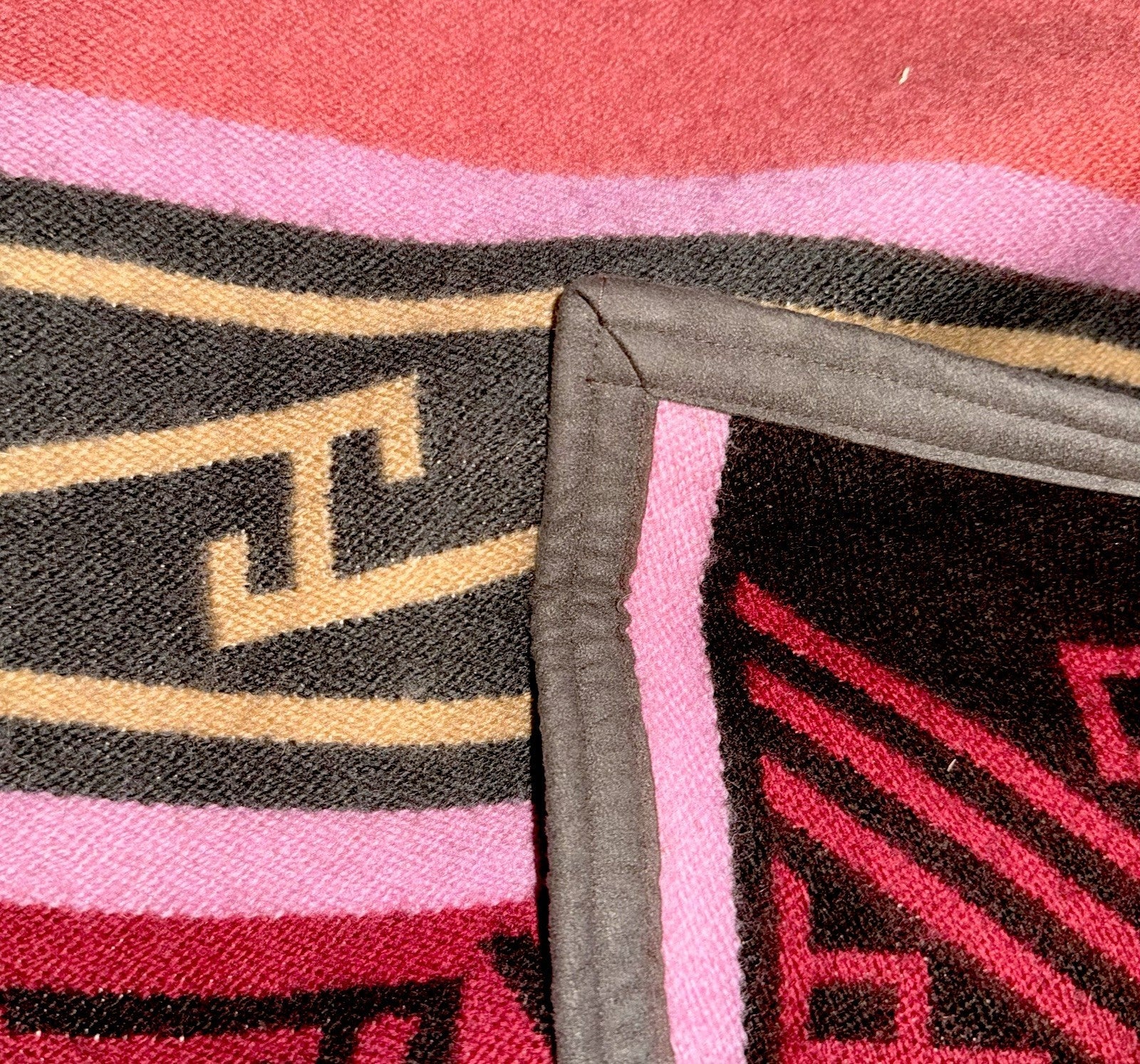 Vtg Wool Rug / Blanket Native American Style Vibrant Geometric 66 x 81 Banded - AntiquesEtceteraVtg Wool Rug / Blanket Native American Style Vibrant Geometric 66 x 81 BandedHandmadeAntiquesEtcetera