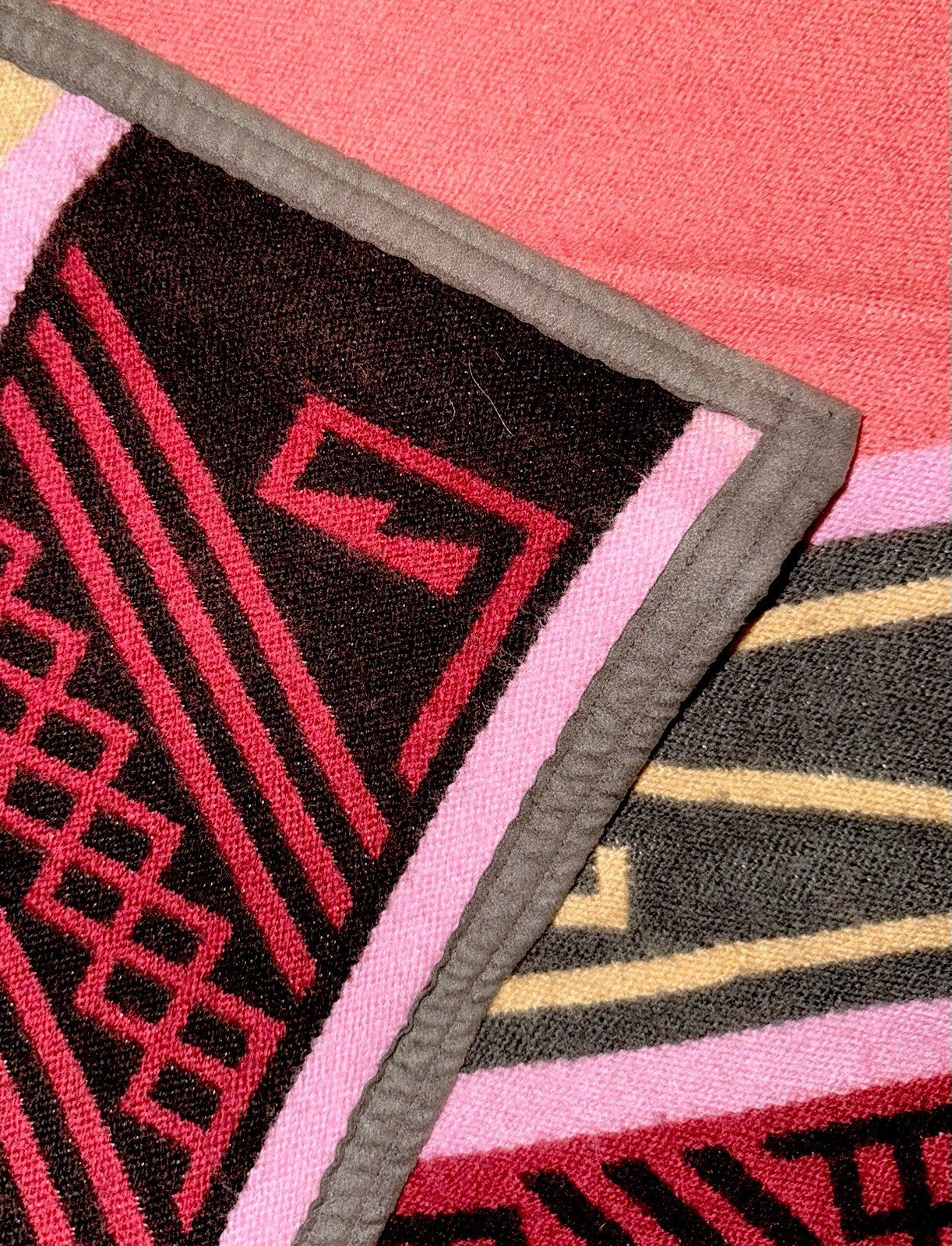 Vtg Wool Rug / Blanket Native American Style Vibrant Geometric 66 x 81 Banded - AntiquesEtceteraVtg Wool Rug / Blanket Native American Style Vibrant Geometric 66 x 81 BandedHandmadeAntiquesEtcetera