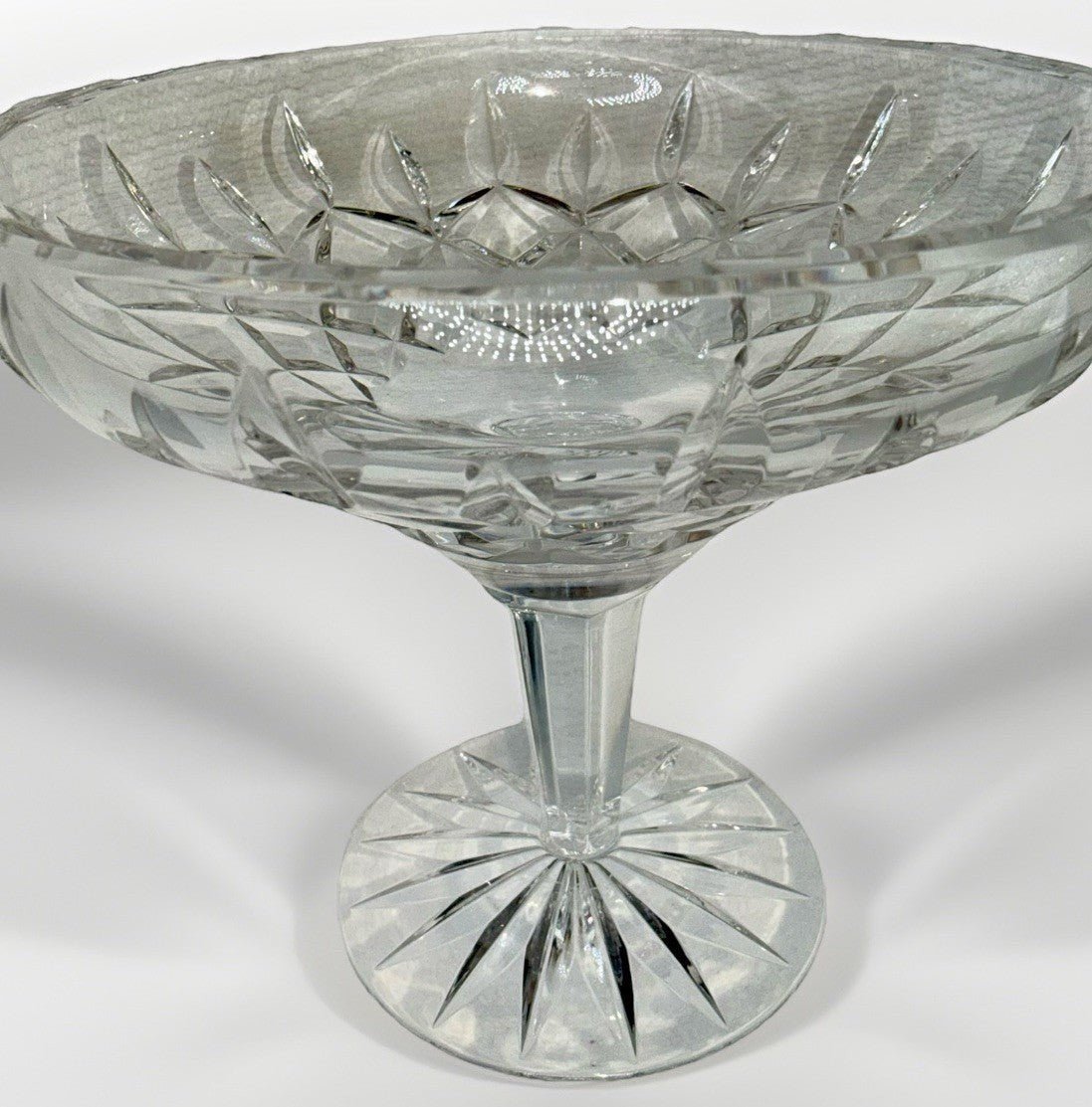 Waterford Crystal Compote Suffolk Collection 5 1/4" x 5 3/4" Diamonds and Prisms - AntiquesEtceteraWaterford Crystal Compote Suffolk Collection 5 1/4" x 5 3/4" Diamonds and PrismsWaterfordAntiquesEtcetera